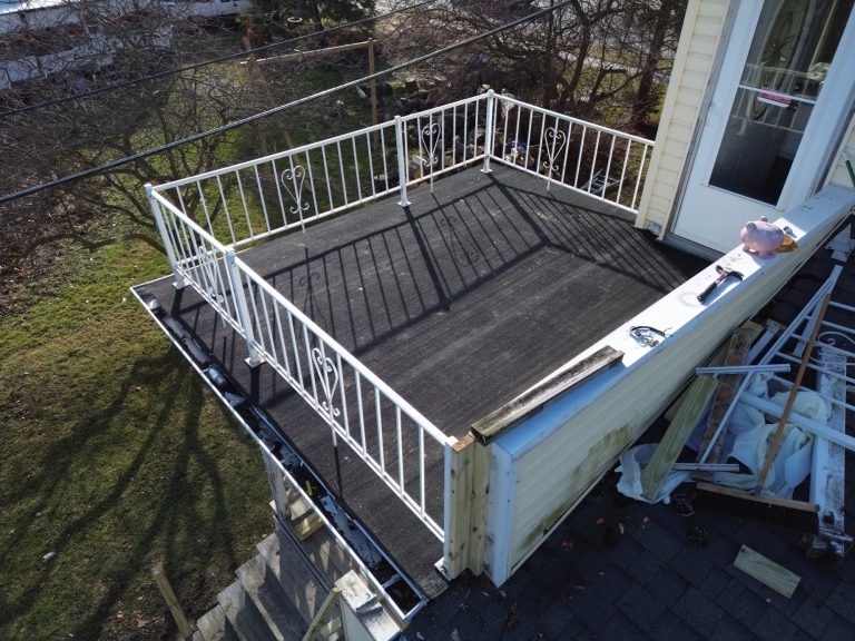 Balcony roof replacement.